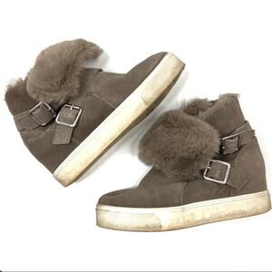 J/Slides | Wells Brown Foldover Suede Booties 7.5